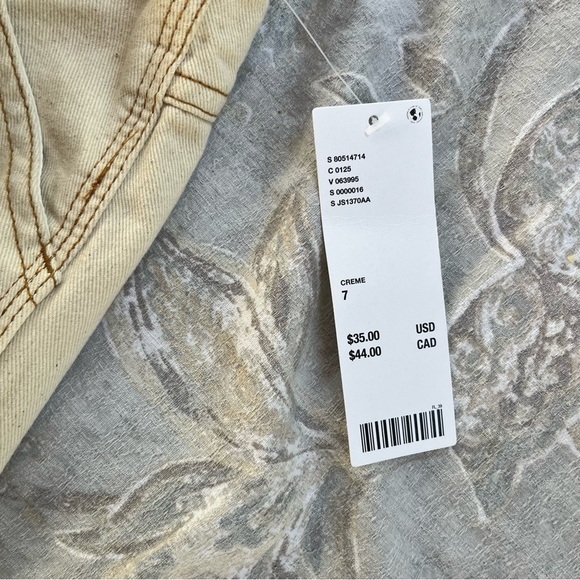 Five Star General Women’s Cutoff Denim Cream Carpenter Short - Picture 8 of 10